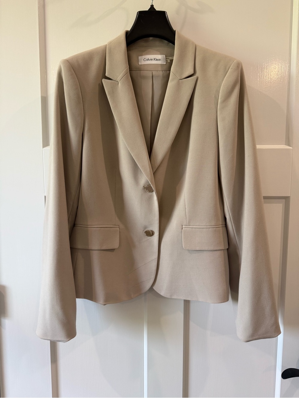 Calvin Klein Light Beige Women's Single-Breasted Blazer
